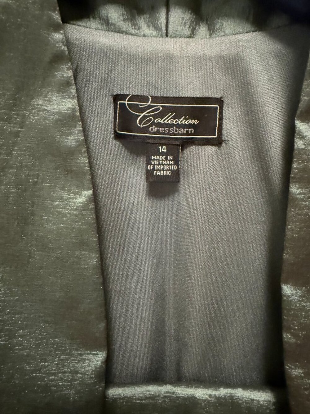 Sage Green Satin Dress - Picture 3 of 3